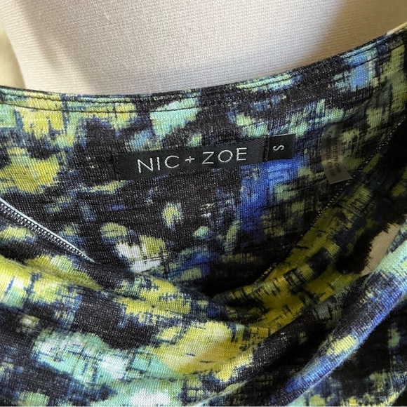 NIC + ZOE Multicolor Draped Sleeveless Fit and Flare Knit Dress Size S - Picture 6 of 6